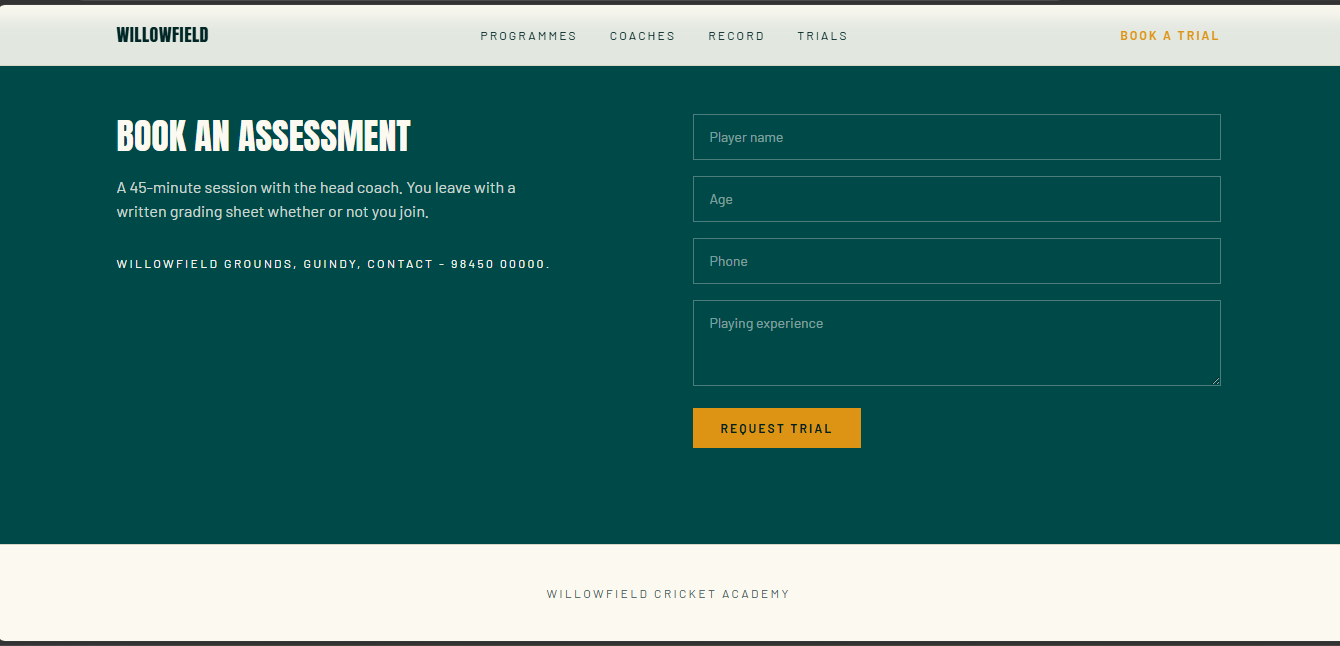 🏏 Cricket Academy interface view 3