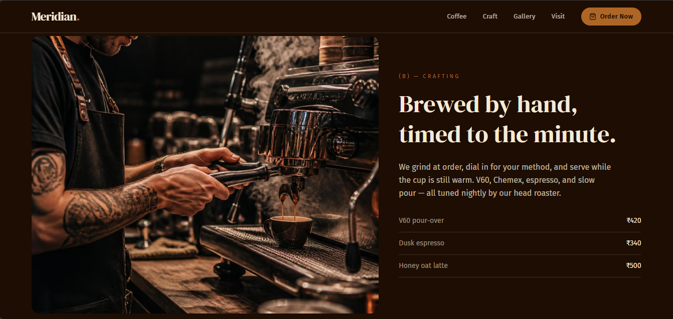 ☕ Coffee Shop / Roastery interface view 3